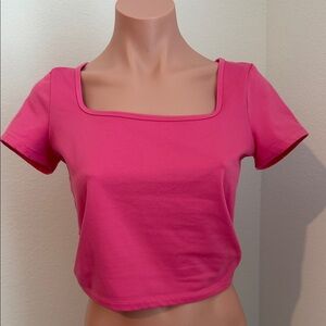 HollisterPink Square Neck Crop Top